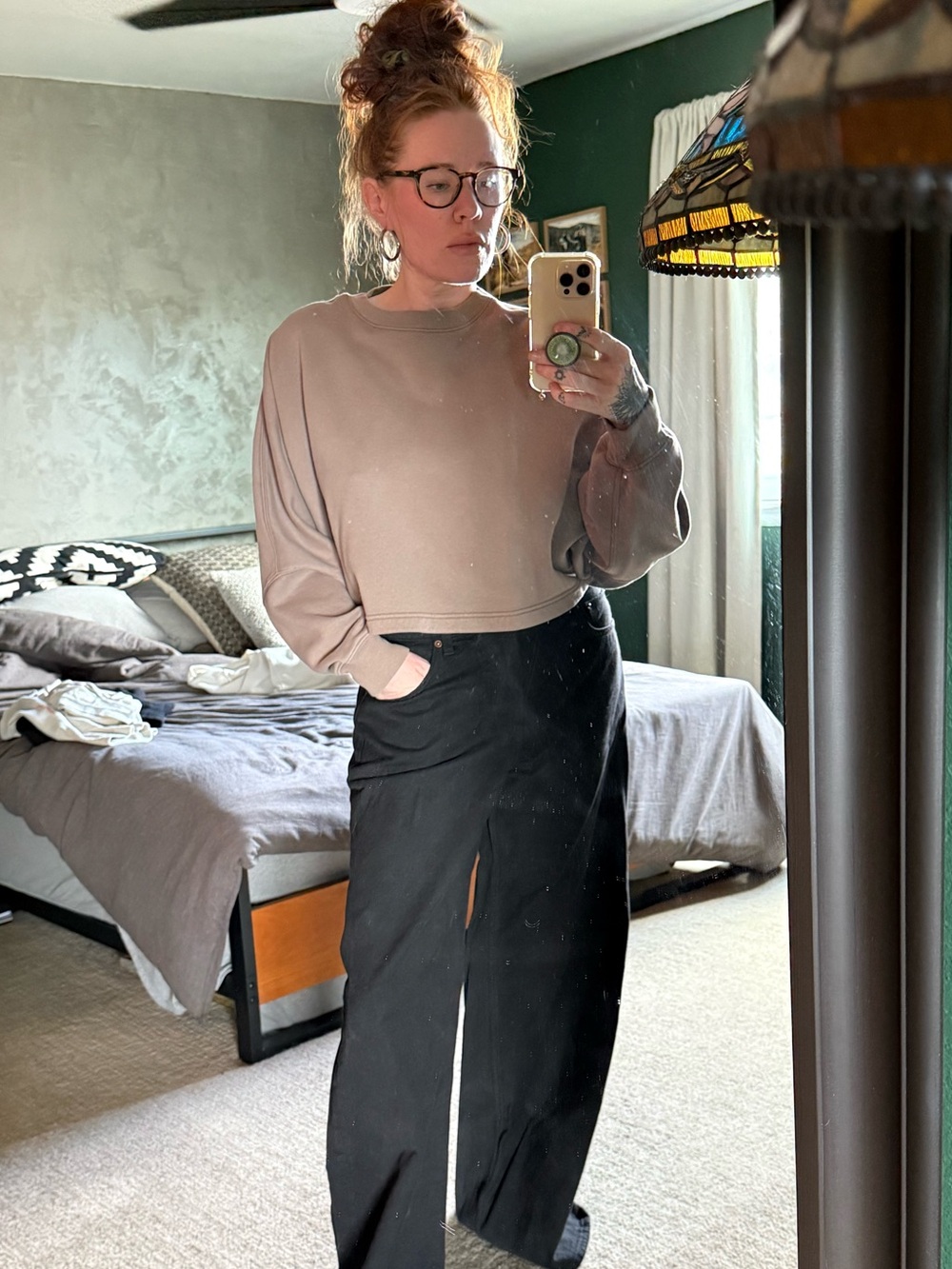 Abercrombie & Fitch A&F Lounge Collection Oversized Cropped Sweatshirt